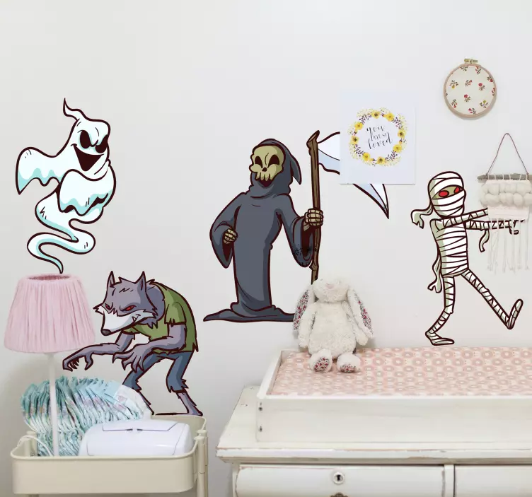 Spooky Character Collection halloween sticker - TenStickers