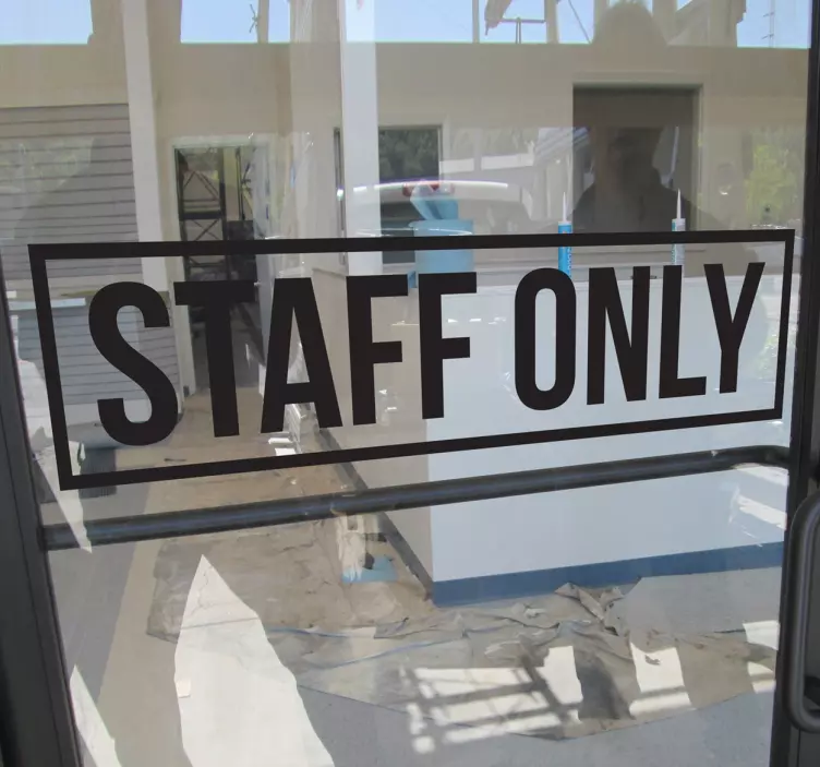 Staff Only Sign Sticker - TenStickers