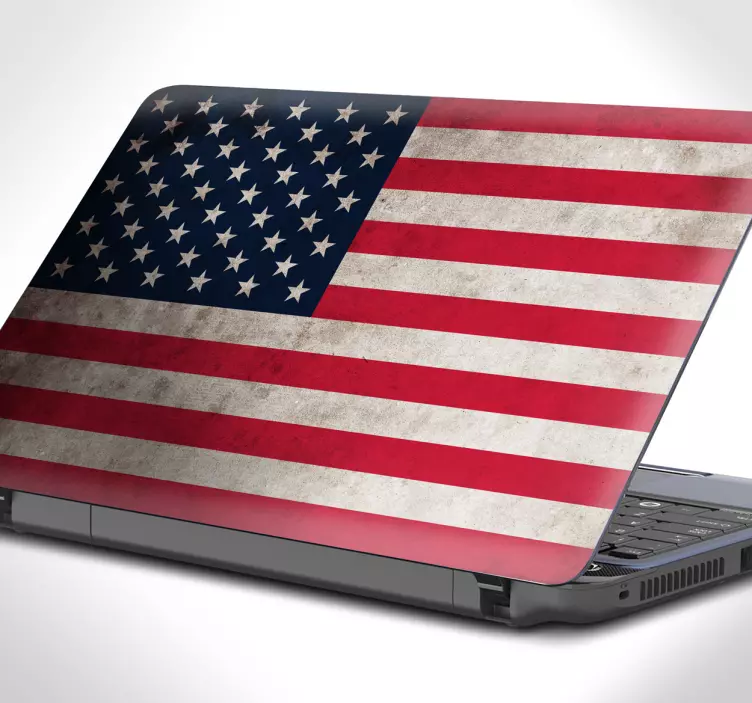 Stars and stripes laptop sticker - TenStickers