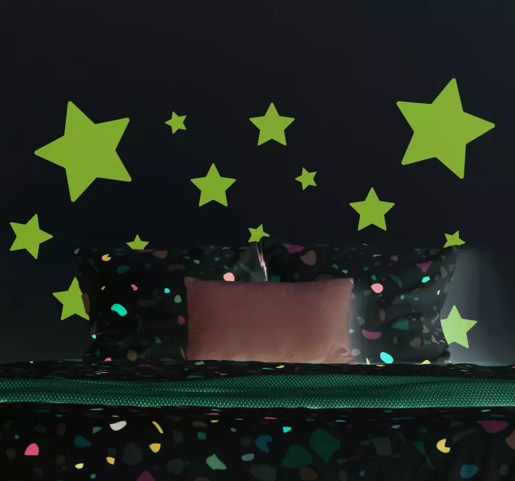 Pack of 55 stars space geometric wall sticker - TenStickers