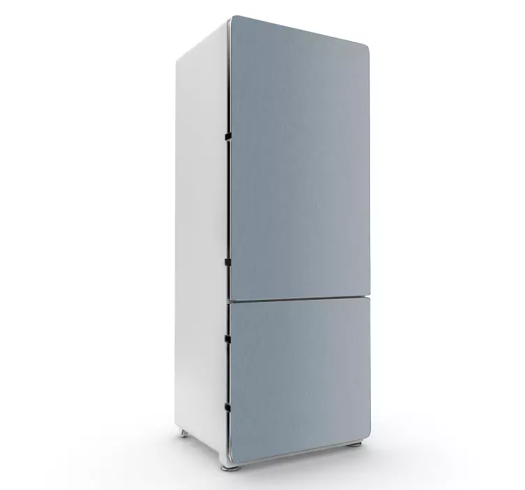 Steel Simulation Fridge Sticker - TenStickers