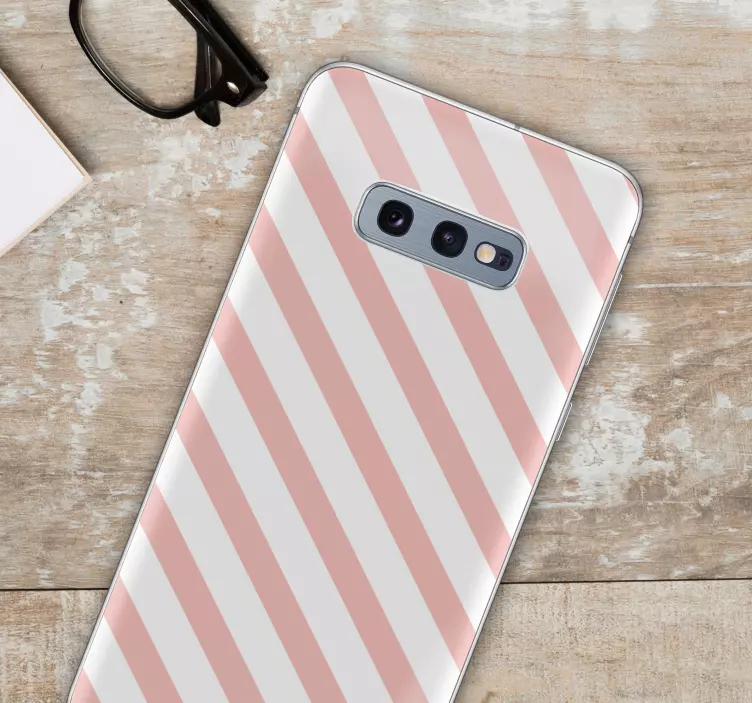 STRIPED PINK PATTERN Samsung stickers - TenStickers