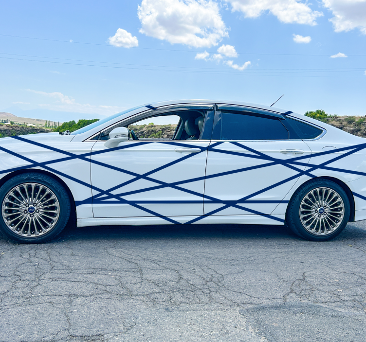 Stripes set design car sticker - TenStickers