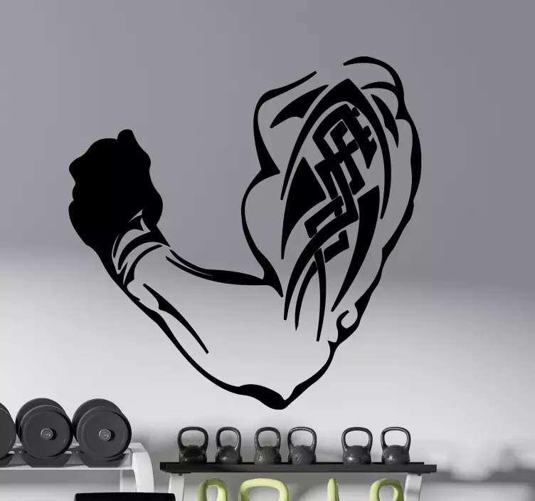 Strong arm with a tattoo wall sticker - TenStickers