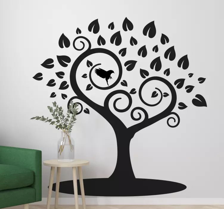 Stylized Tree Design nature wall sticker - TenStickers