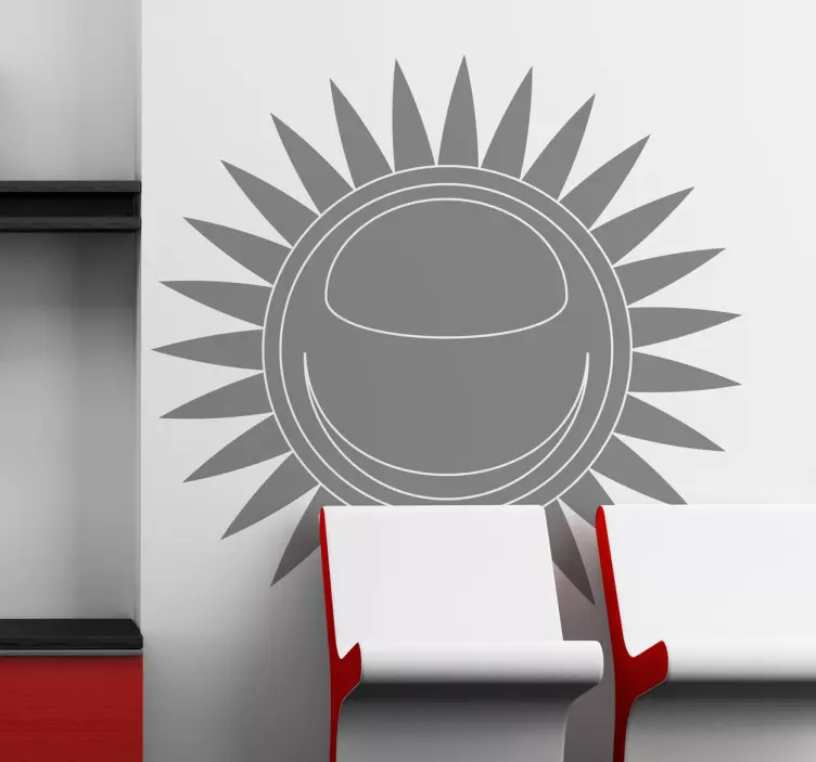 Sunshine Circular Emblem geometric wall sticker - TenStickers
