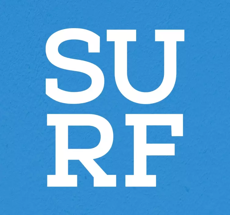 Surf typography surf sticker - TenStickers