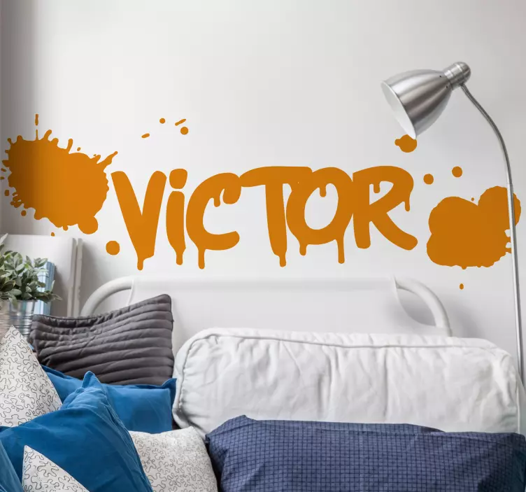 Text sticker name personalization for room - TenStickers