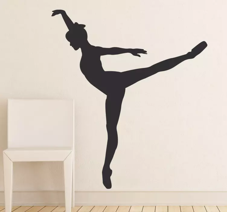 Tiptoe Dancer Sticker - TenStickers