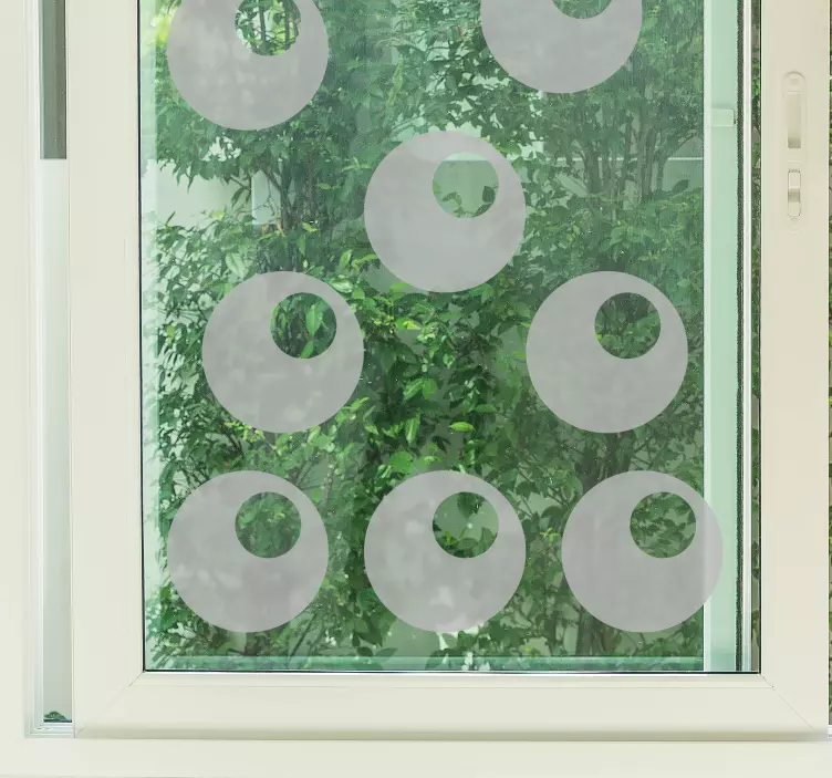 Translucent glass with bubbles window sticker - TenStickers
