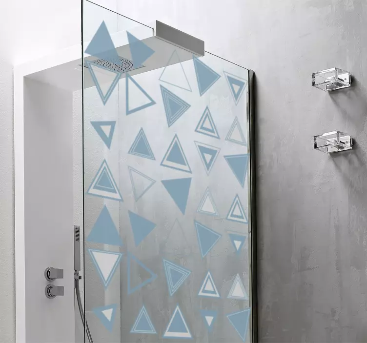 Triangule Shape shower screen sticker - TenStickers
