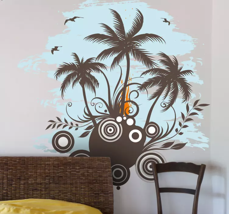Tropical Island Sticker - TenStickers