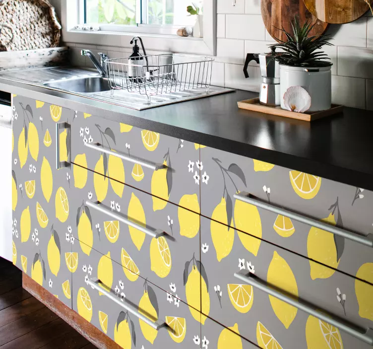 Tropical Lemon furniture decal - TenStickers