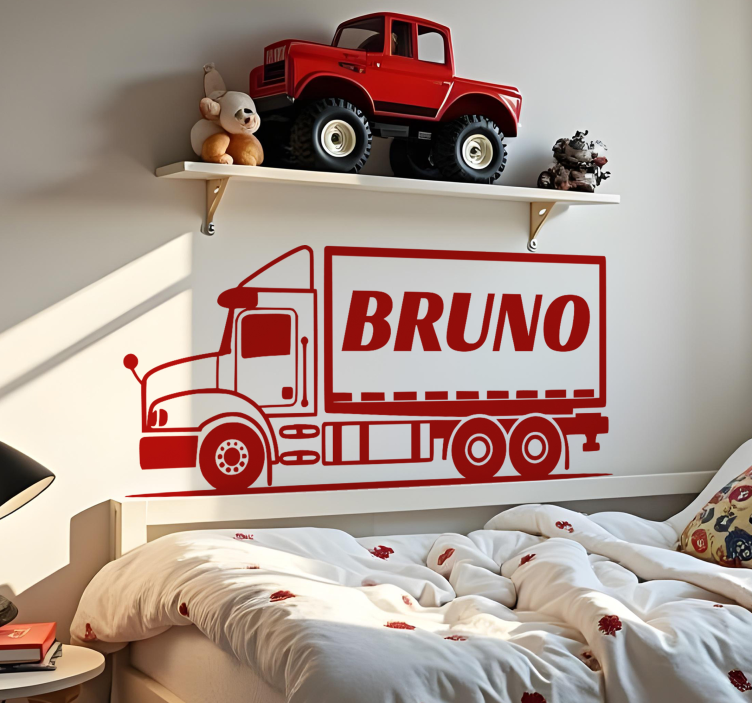 truck with name toy sticker - TenStickers