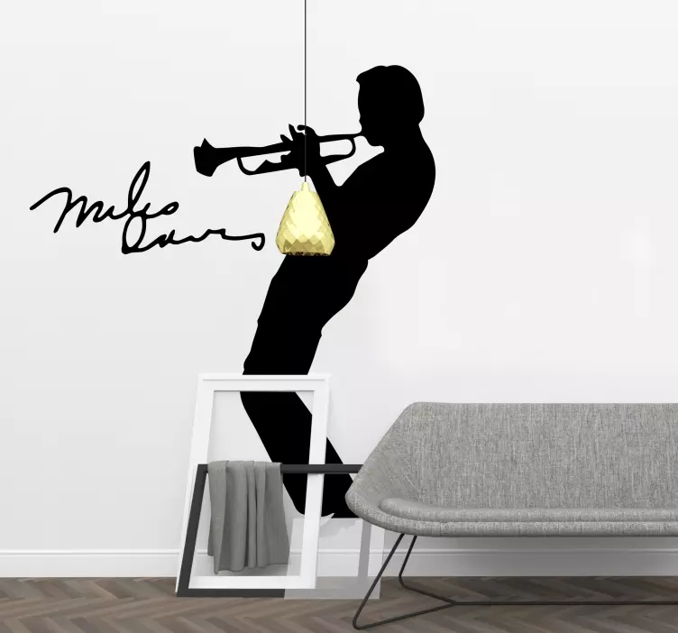 Trumpet Player Silhouette music wall sticker - TenStickers