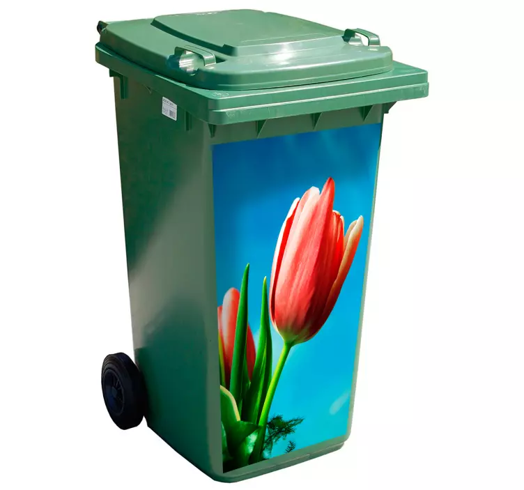 Tulip container vinyl sticker - TenStickers