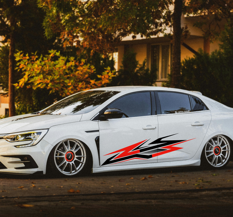 Two-tone side race style car sticker - TenStickers