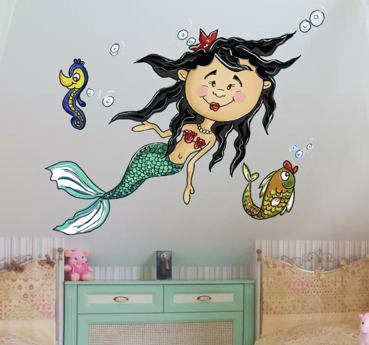 Under the Sea Mermaid Wall Sticker - TenStickers