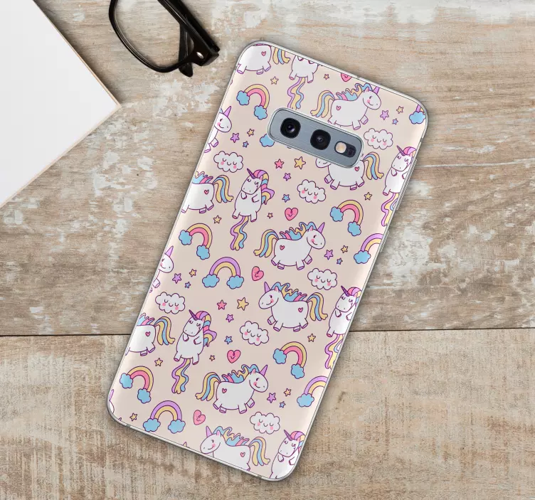 Unicorns set animal phone sticker - TenStickers