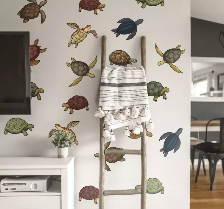 variety of turtles animal wall sticker - TenStickers