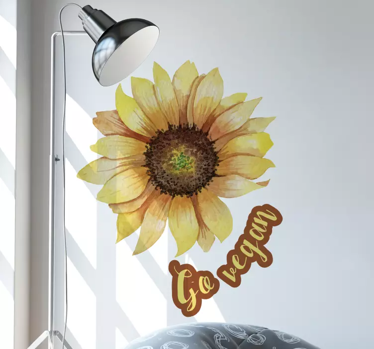 Vegan sunflower Workshop decal - TenStickers