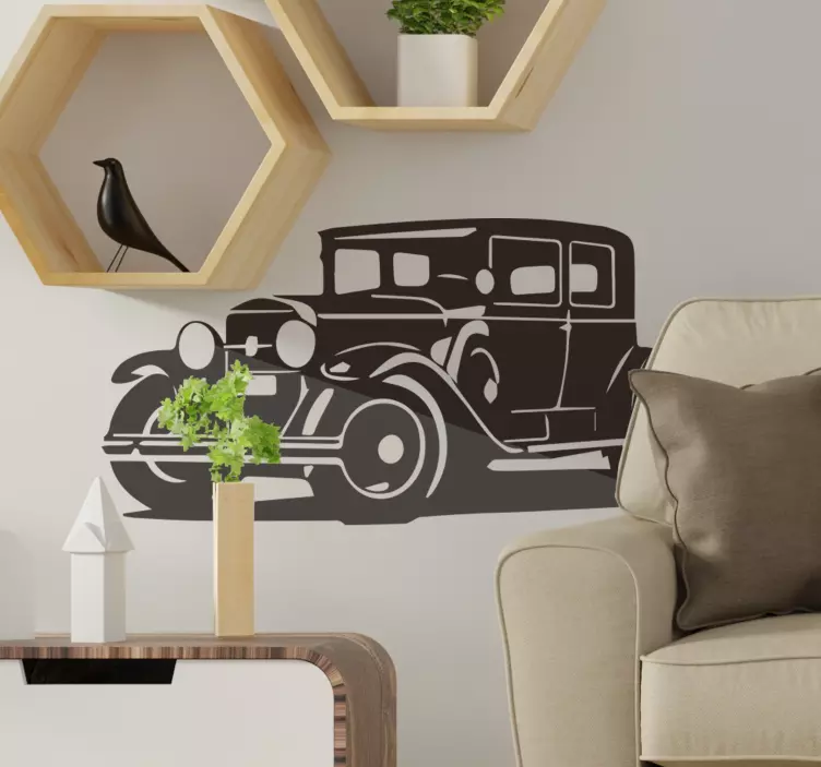 Vehicle sticker classic vintage car design - TenStickers