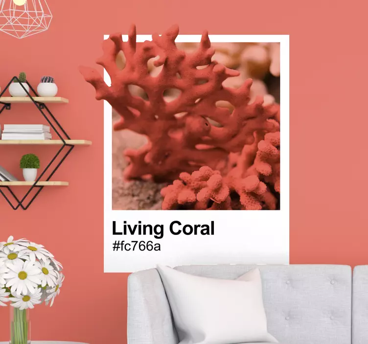 Vibrant Coral Structure wall sticker - TenStickers