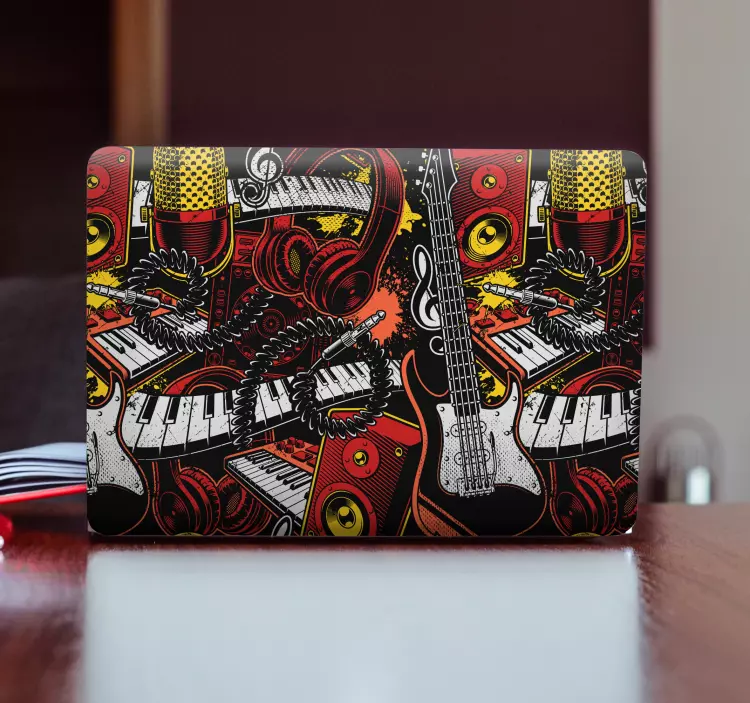 Vibrant Musical Components laptop skin - TenStickers