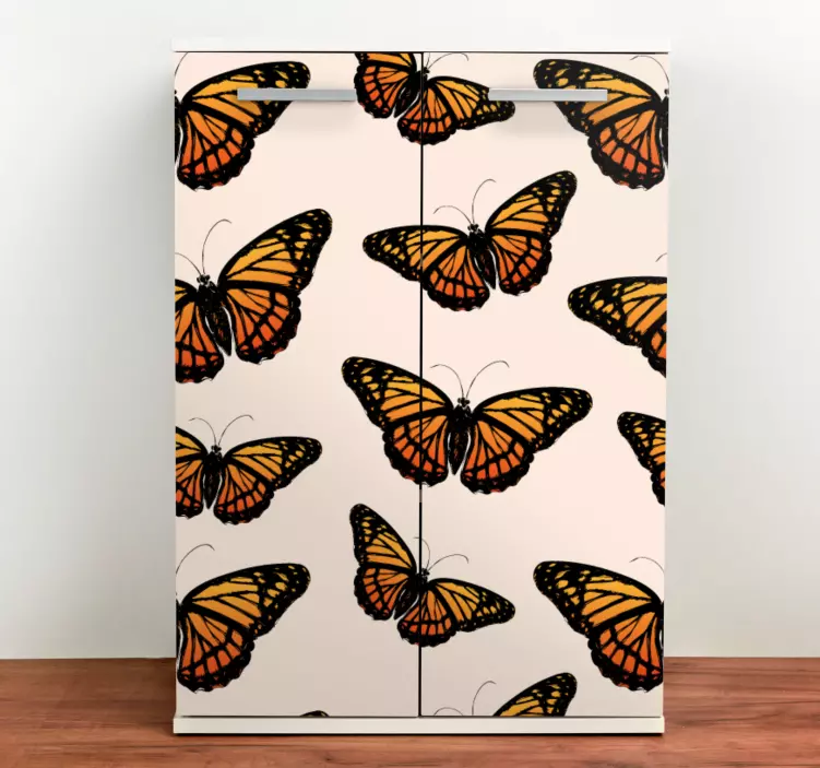 Vintage Monarch butterfly wing furniture decal - TenStickers