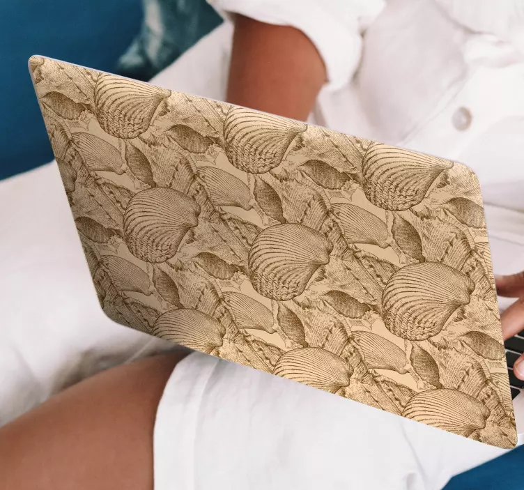 Vintage Seashells laptop skins - TenStickers