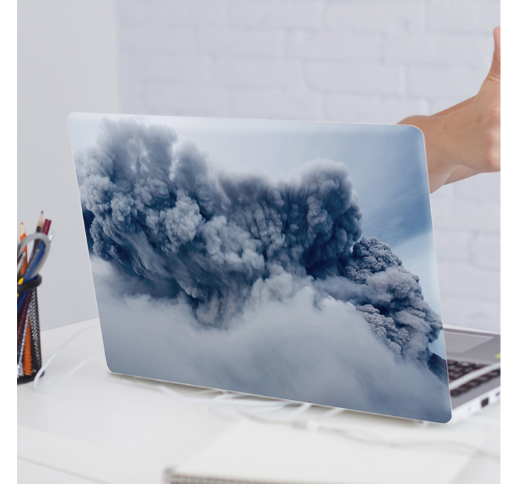 Volcanic smoke laptop sticker - TenStickers