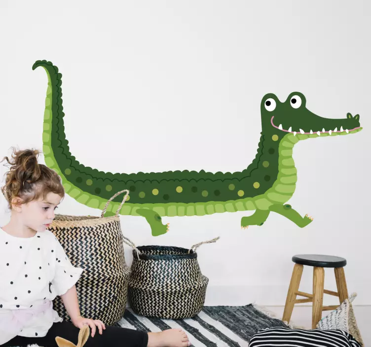 Walking crocodile wild animal decal - TenStickers