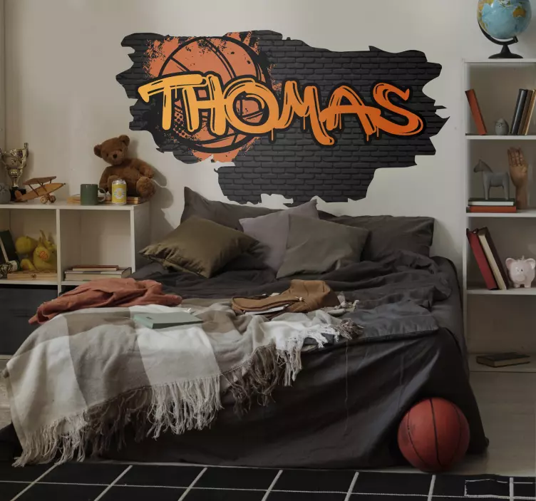Wall stickers for kid basketball graffiti design - TenStickers