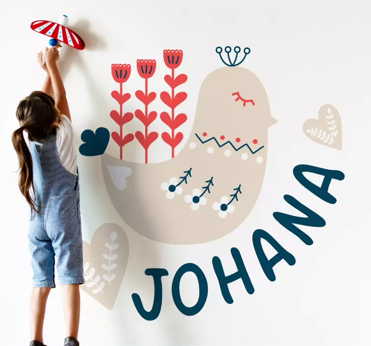 Wall stickers for kid customized playful bird - TenStickers