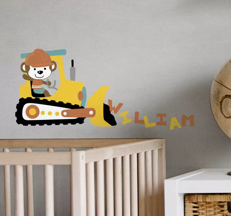 Wall stickers for kid cute construction characters - TenStickers