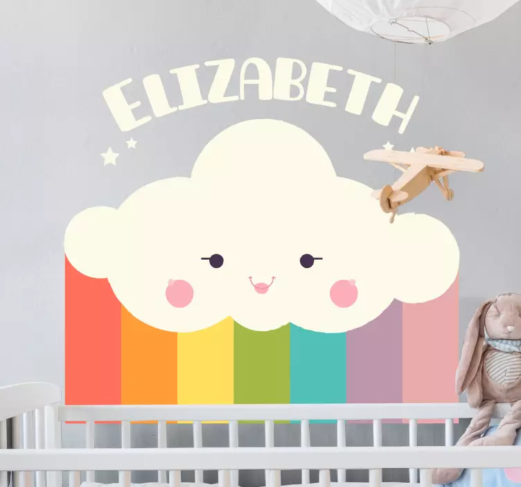 Wall stickers for kid cute happy cloud - TenStickers