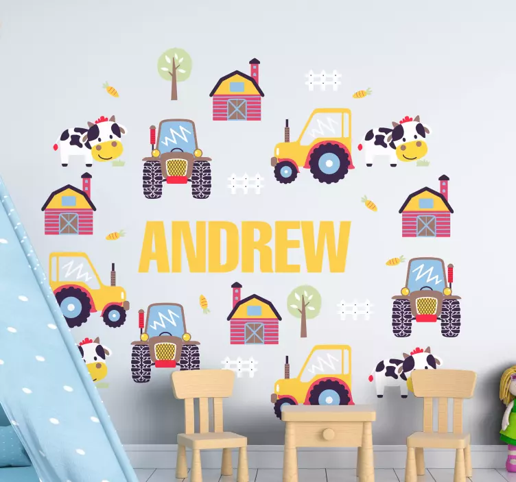 Wall stickers for kid farm theme personalization - TenStickers