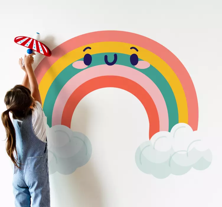 Wall stickers for kid happy rainbow art - TenStickers