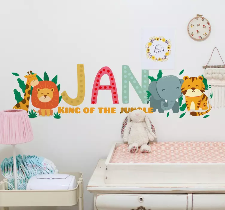 Wall stickers for kid jungle animals custom - TenStickers