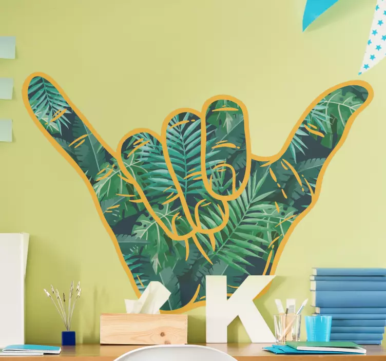 Wall stickers for kid shaka hand gesture design - TenStickers