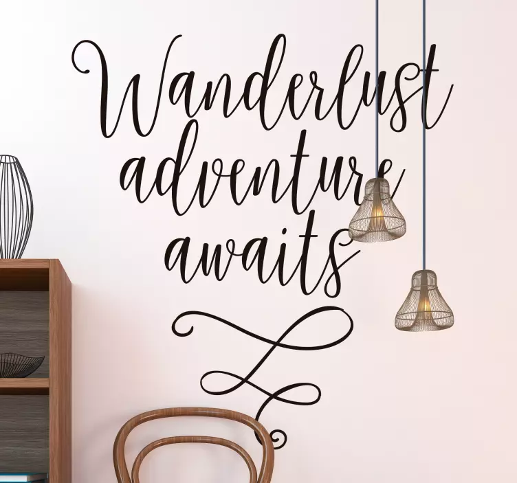 Wanderlust Adventure Awaits Sticker - TenStickers