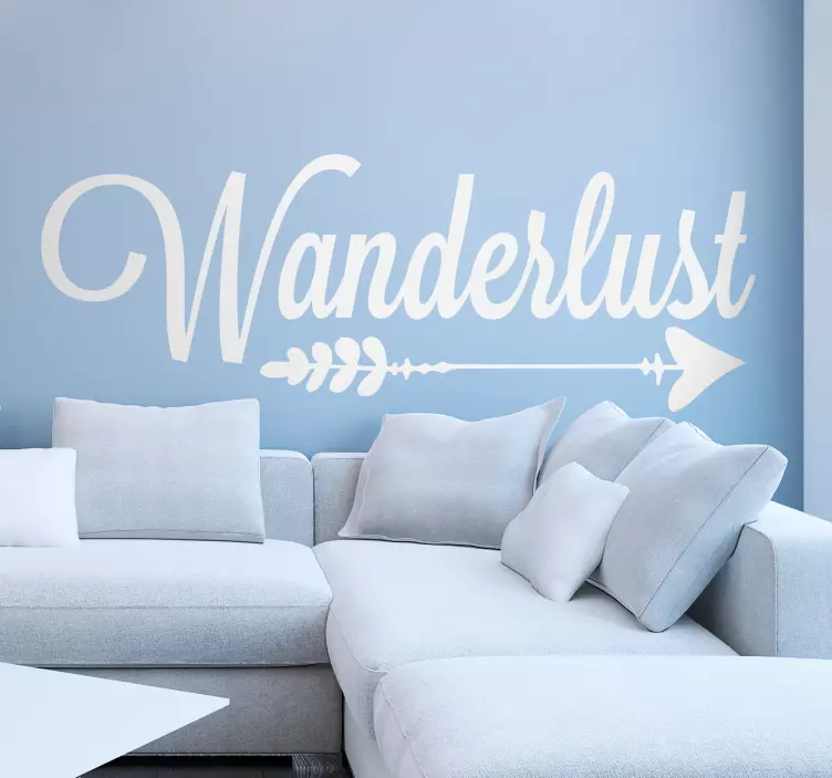 Wanderlust Arrow Wall Sticker - TenStickers