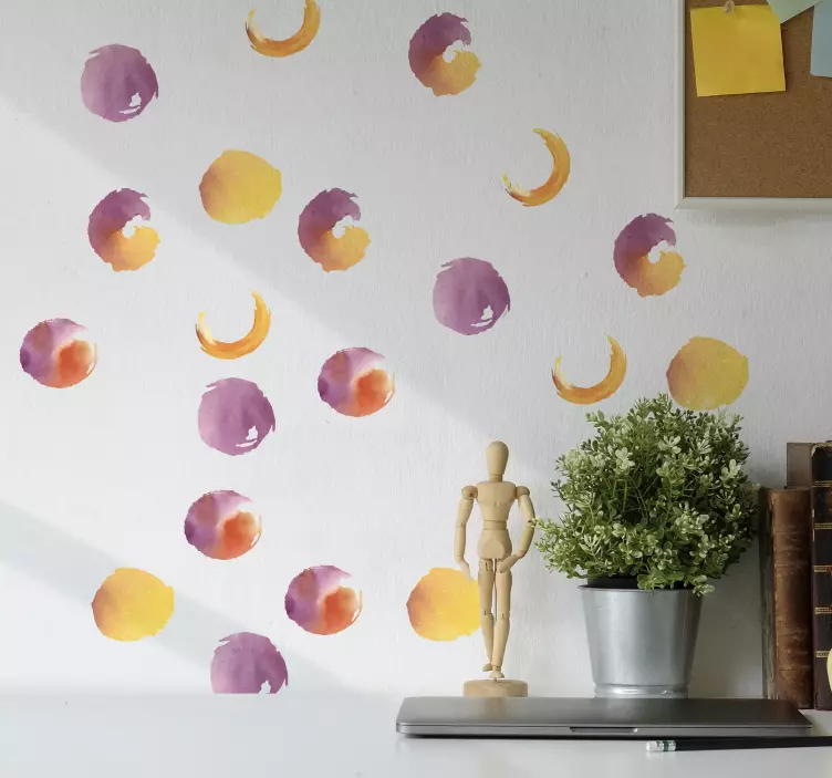 Watercolor Dots wall sticker - TenStickers
