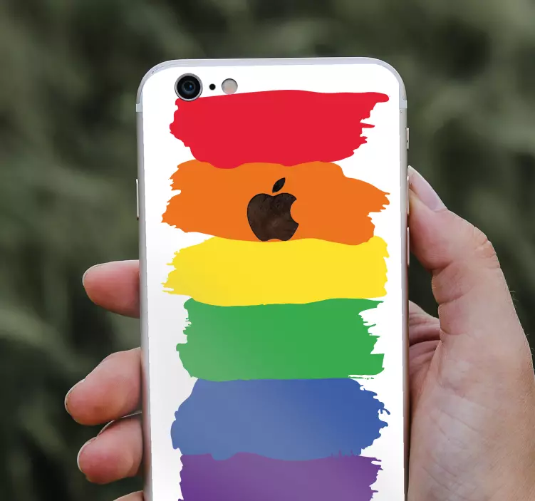 Watercolor pride day flag iPhone sticker - TenStickers