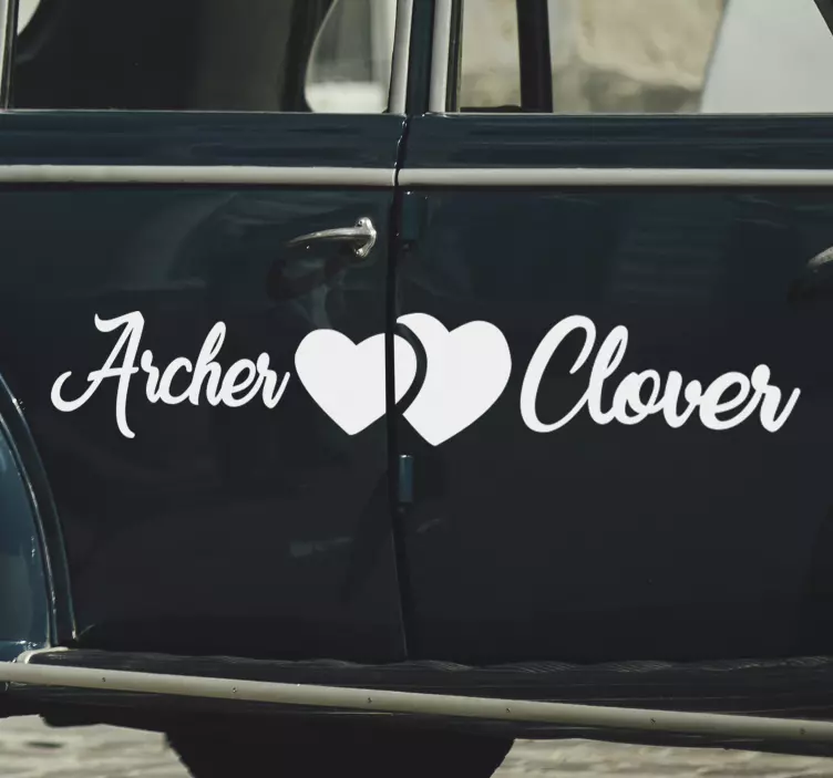 Wedding ceremony car sticker - TenStickers