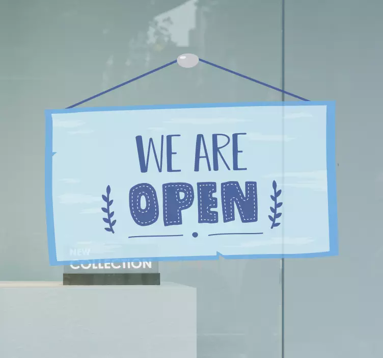 Welcome open sign shop window sticker - TenStickers