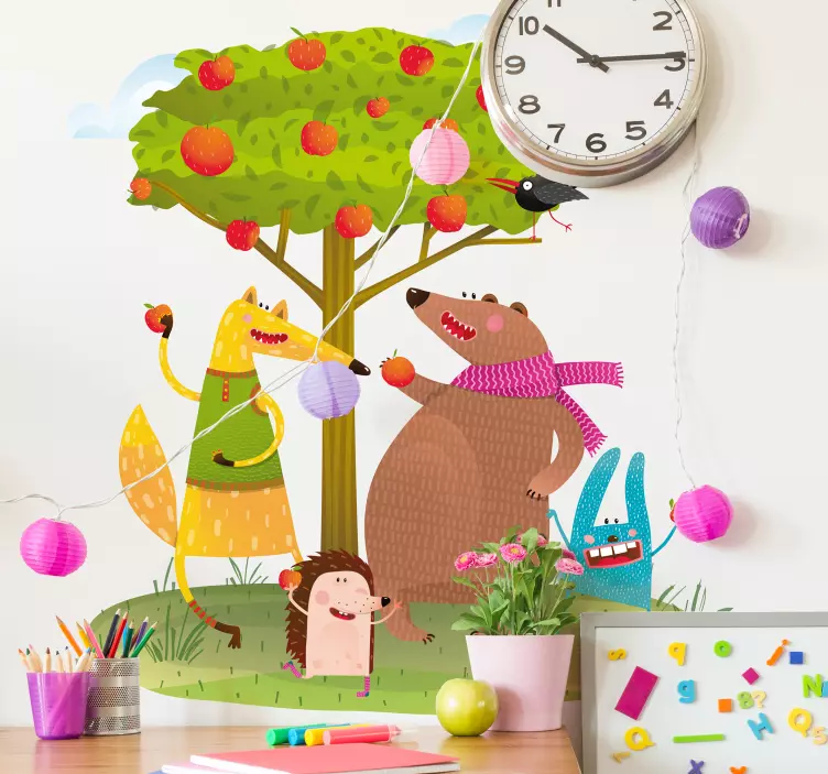 Whimsical Creature Companions wall stickers for kid - TenStickers