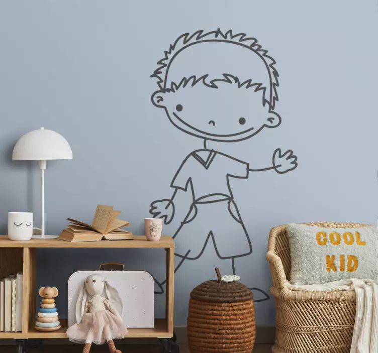 Whimsical Kid Artwork wall stickers for kid - TenStickers