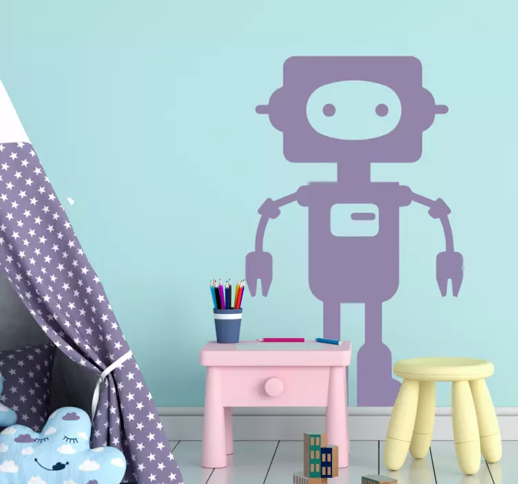 Whimsical Robot Figurine wall stickers for kid - TenStickers