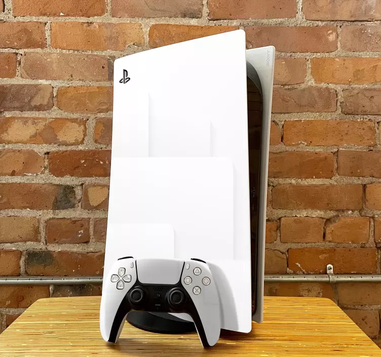 White big squares  PS5 sticker - TenStickers